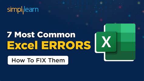 7 Most Common Excel Errors And How To Fix Them Excel Training For Beginners Simplilearn 7 Most Common Excel Errors And How To Fix Them Excel Training For Beginners Simplilearn