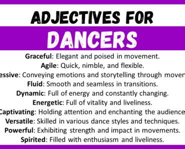 Dancer Synonyms and Other Words