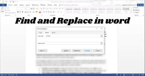 How To Use Find And Replace Text In Word Ms Word Tutorials