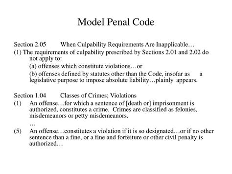Model Penal Code Definition Purpose Examples Video Model Penal Code Definition Purpose Examples Video