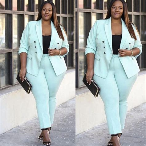 Plus Size Ladies Office Suits
