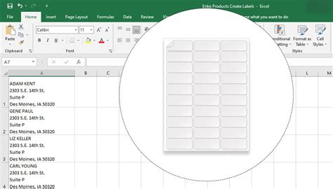 Print Labels Directly from Excel