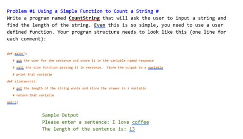 Solved Phython Problem 1 Using A Simple Function To Count A Chegg Com
