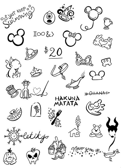 Tiny Disney Tattoos Inspiration